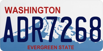 WA license plate ADR7268