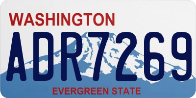 WA license plate ADR7269