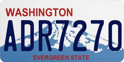 WA license plate ADR7270