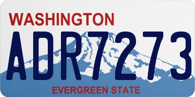 WA license plate ADR7273