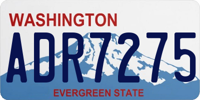 WA license plate ADR7275