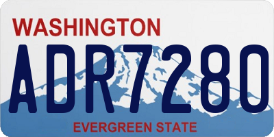 WA license plate ADR7280