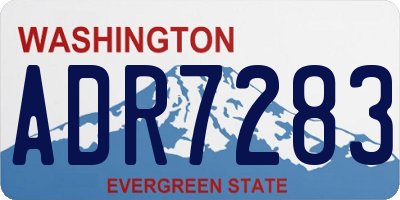 WA license plate ADR7283