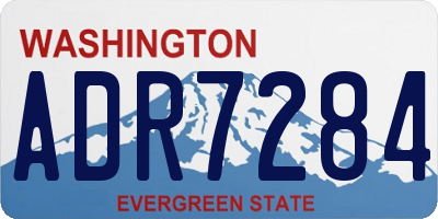 WA license plate ADR7284
