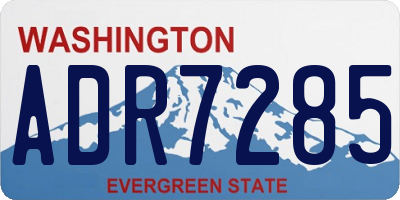 WA license plate ADR7285