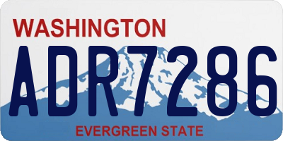 WA license plate ADR7286