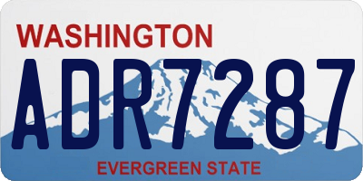 WA license plate ADR7287
