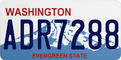 WA license plate ADR7288