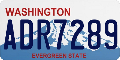 WA license plate ADR7289