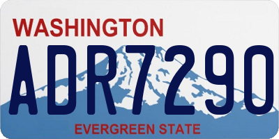 WA license plate ADR7290