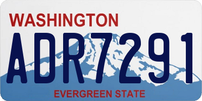 WA license plate ADR7291
