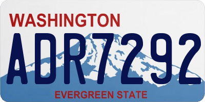 WA license plate ADR7292