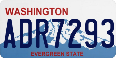 WA license plate ADR7293