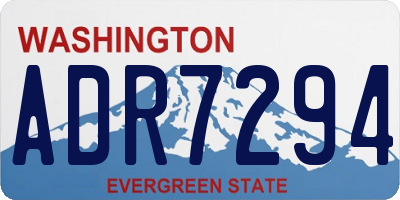 WA license plate ADR7294