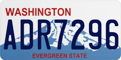 WA license plate ADR7296