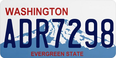 WA license plate ADR7298