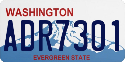 WA license plate ADR7301