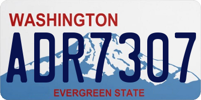 WA license plate ADR7307