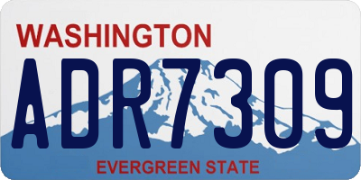 WA license plate ADR7309