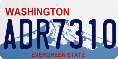 WA license plate ADR7310