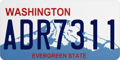 WA license plate ADR7311