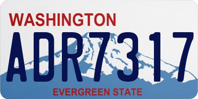 WA license plate ADR7317