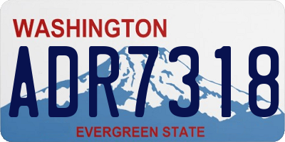 WA license plate ADR7318
