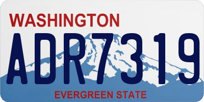 WA license plate ADR7319