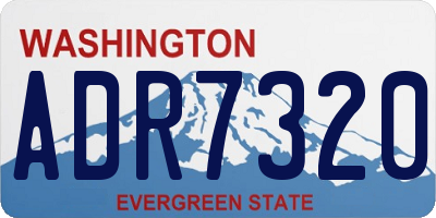 WA license plate ADR7320