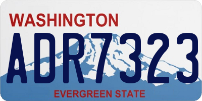 WA license plate ADR7323