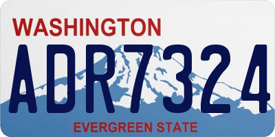 WA license plate ADR7324