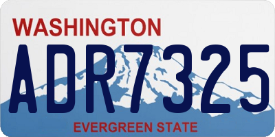 WA license plate ADR7325