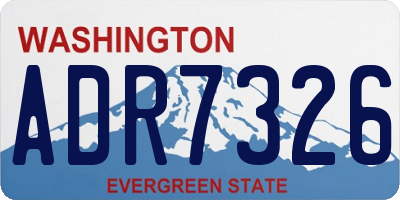 WA license plate ADR7326