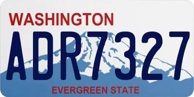 WA license plate ADR7327