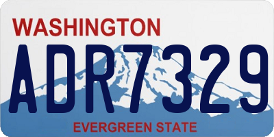WA license plate ADR7329