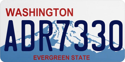 WA license plate ADR7330