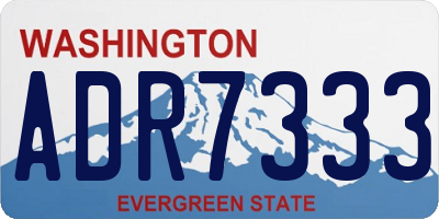 WA license plate ADR7333