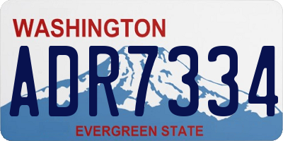 WA license plate ADR7334