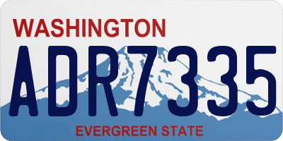 WA license plate ADR7335