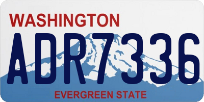 WA license plate ADR7336