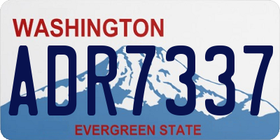 WA license plate ADR7337