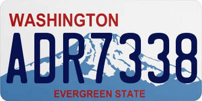 WA license plate ADR7338