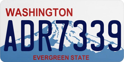 WA license plate ADR7339