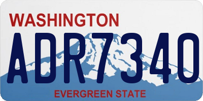 WA license plate ADR7340