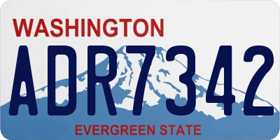 WA license plate ADR7342