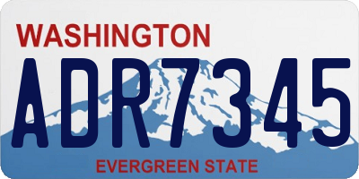 WA license plate ADR7345