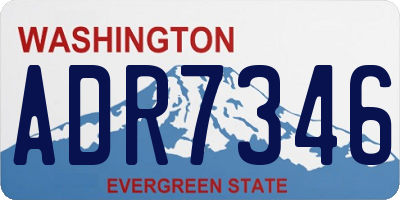 WA license plate ADR7346