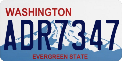 WA license plate ADR7347