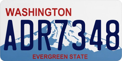 WA license plate ADR7348