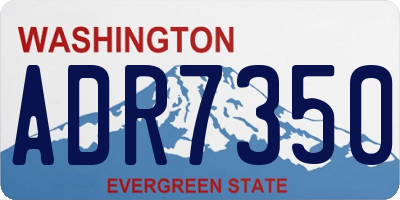 WA license plate ADR7350